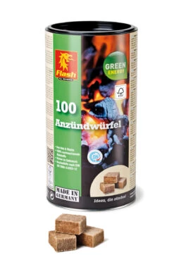 Kaminanzünder Holz Wachs, Dose 100 Würfel