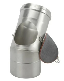 Schornstein Winkel 45° Einwandig Mit Prüföffnung - Eka Complex E 2 Schornstein Winkel 45° Einwandig Mit Prüföffnung - Eka Complex E -Cafiro Geschaft 116 1