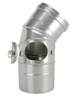 Schornstein Winkel 0-90° Einwandig Mit Prüföffnung - Eka Complex E -Cafiro Geschaft 124 3