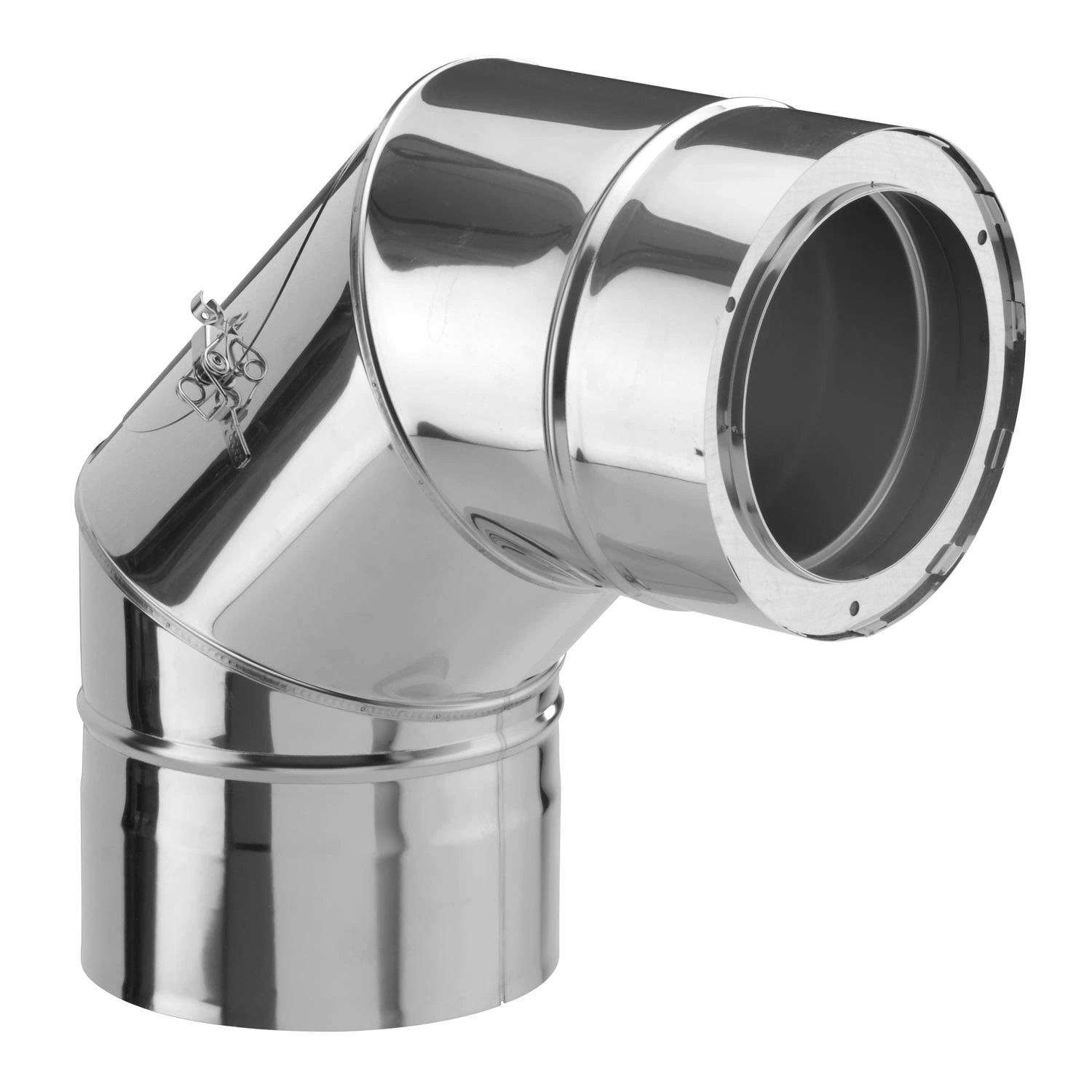 Schornstein Winkel 90° doppelwandig mit Prüföffnung - eka complex D 25 Schornstein Winkel 90° Doppelwandig Mit Prüföffnung - Eka Complex D 25 -Cafiro Geschaft 129 0