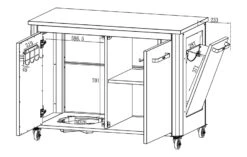 Cozze Outdoor Tisch 2 Türen 120x60x90 Cm -Cafiro Geschaft 140be2e1d146a804500c7cc51b7f8c88