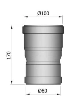 Steckverbinder, Reduzierung, Steckende-Steckende Für Pelletrohr Schwarz -Cafiro Geschaft 196c2c06341a3e4ca4fac6a71081807e