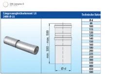 Längenausgleichsrohr 330-500 Mm Edelstahl Einwandig - Eka Complex E