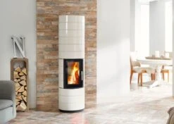 Kaminofen Leda COLONA Lite Weiß Emailliert, 6 KW