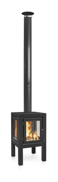 Terrassenkamin Cortenstahl RB73 QUARUBA XL – Schwarz