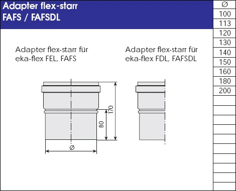 Adapter flex-starr Schornstein Flexrohr einlagig - eka complex E Flex Adapter Flex-starr Schornstein Flexrohr Einlagig - Eka Complex E Flex -Cafiro Geschaft 2b55e22d7b33ada68d2e9180c5ebe17b