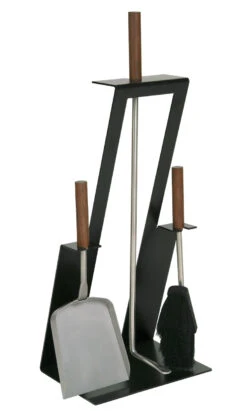 Kaminbesteck Edelstahl Lienbacher, 3- Teilig, Schwarz Beschichtet