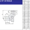Schornstein Winkel 93° Einwandig Mit Stützfuss - Eka Complex E