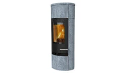 Kaminofen TermaTech TT20Rs (mit Sockel Und Wärmespeichermodul) Speckstein Schwarz, 5 KW