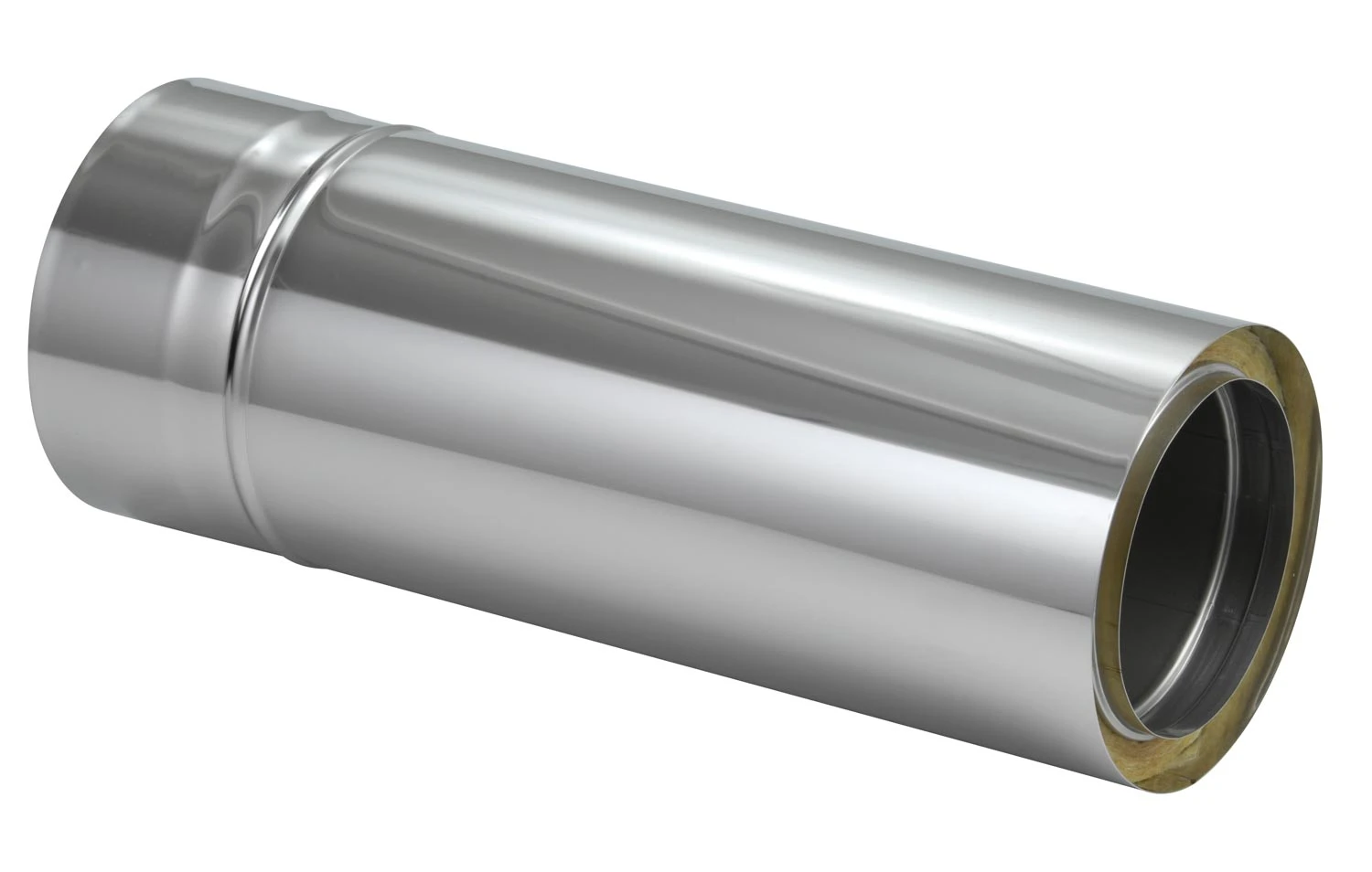 Schornsteinrohr Edelstahl 500 mm doppelwandig kürzbar - eka chromos D 25 Schornsteinrohr Edelstahl 500 Mm Doppelwandig Kürzbar - Eka Chromos D 25 -Cafiro Geschaft 3953 2