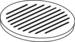 Ofenrost Gusseisen, Ø 24 Cm