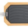 Cozze Gusseisenpfanne Mit Bambus Servierbrett, 16,5x33 Cm