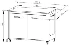 Cozze Outdoor Tisch 2 Türen 120x60x90 Cm -Cafiro Geschaft 71d3e89051cc9bc5f74d5da857721197