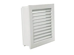 Kaltluftgitter Stahl Putzbündig Weiß