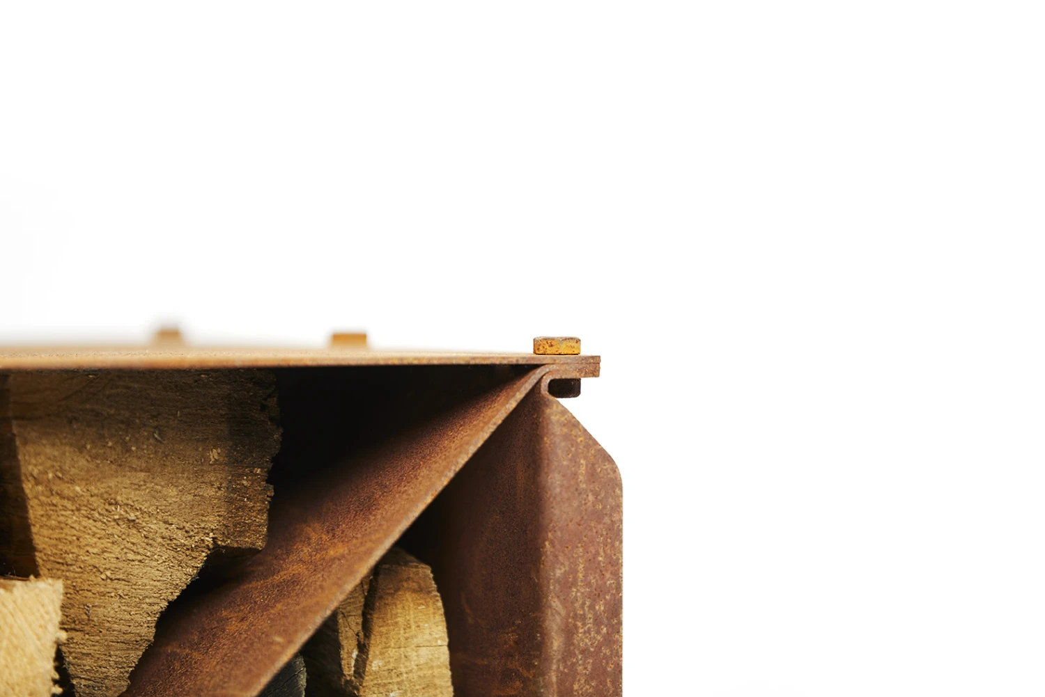 Holzlager Cortenstahl RB73 BLOXX Holzlager Cortenstahl RB73 BLOXX -Cafiro Geschaft RB7320BloX20detail