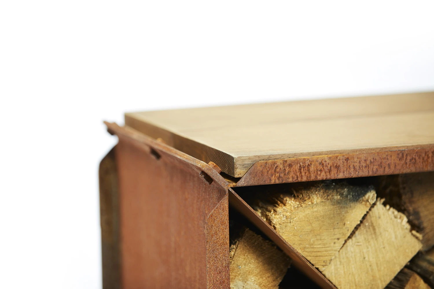 Holzlager Cortenstahl RB73 BLOXX Holzlager Cortenstahl RB73 BLOXX -Cafiro Geschaft RB7320BloX20detail2002