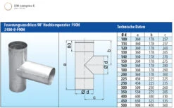 Feuerungsanschluss 90° Hochtemperatur Einwandig - Eka Complex E