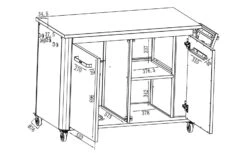 Cozze Outdoor Tisch 2 Türen 120x60x90 Cm -Cafiro Geschaft a5aeb35c9ce2141c31898973d5a9537f