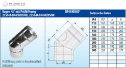 Schornstein Winkel 45° Doppelwandig Mit Prüföffnung - Eka Complex D 25