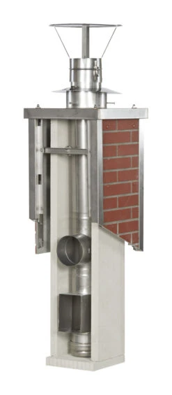 F90 Leichtbauschornstein 5,2 M Mit V4A-Edelstahl NW 140-160 Mm - Eka L90 Compact