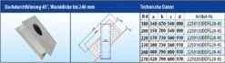 EKA Brandschutz Dachdurchführung 45°, Wandstärke Bis 240 Mm -Cafiro Geschaft c6b195fcec87d161bb9f10ba9a5ac6a5