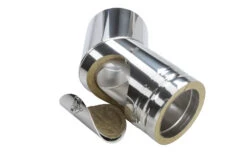 Schornstein Winkel 45° Mit Prüföffnung Doppelwandig - Eka Cosmos D 25 -Cafiro Geschaft c9a7e0cc36ebb764c5f62c73471b41db