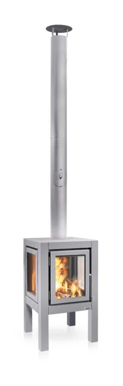 Terrassenkamin Cortenstahl RB73 QUARUBA XL – Edelstahl