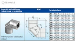 Schornstein Winkel 90° Doppelwandig Mit Prüföffnung - Eka Complex D 25